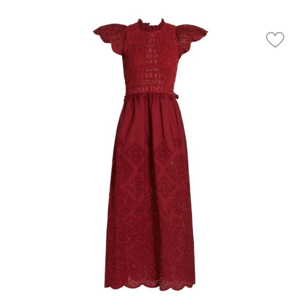 SEA
Vienne Eyelet Smocked Midi Dress